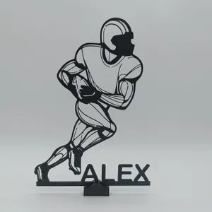 American Football Figur One Line Art – Ansicht 2