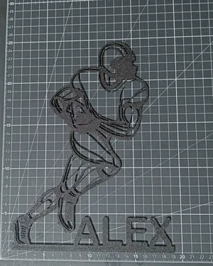 American Football Figur One Line Art – Ansicht 3