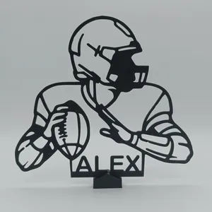American Football Figur One Line Art – Ansicht 2