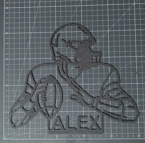 American Football Figur One Line Art – Ansicht 4