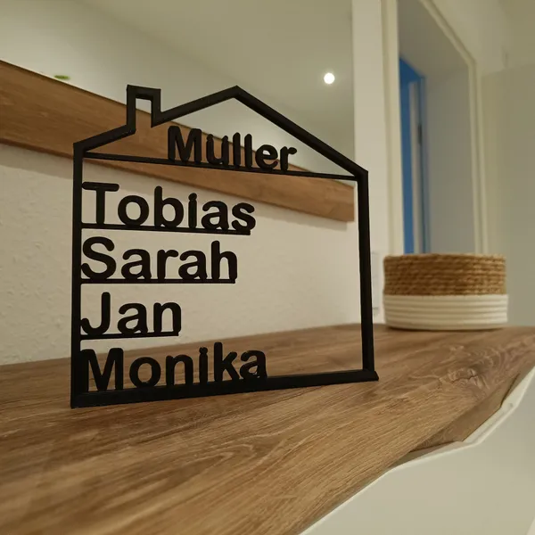 Familienschild Personalisiert