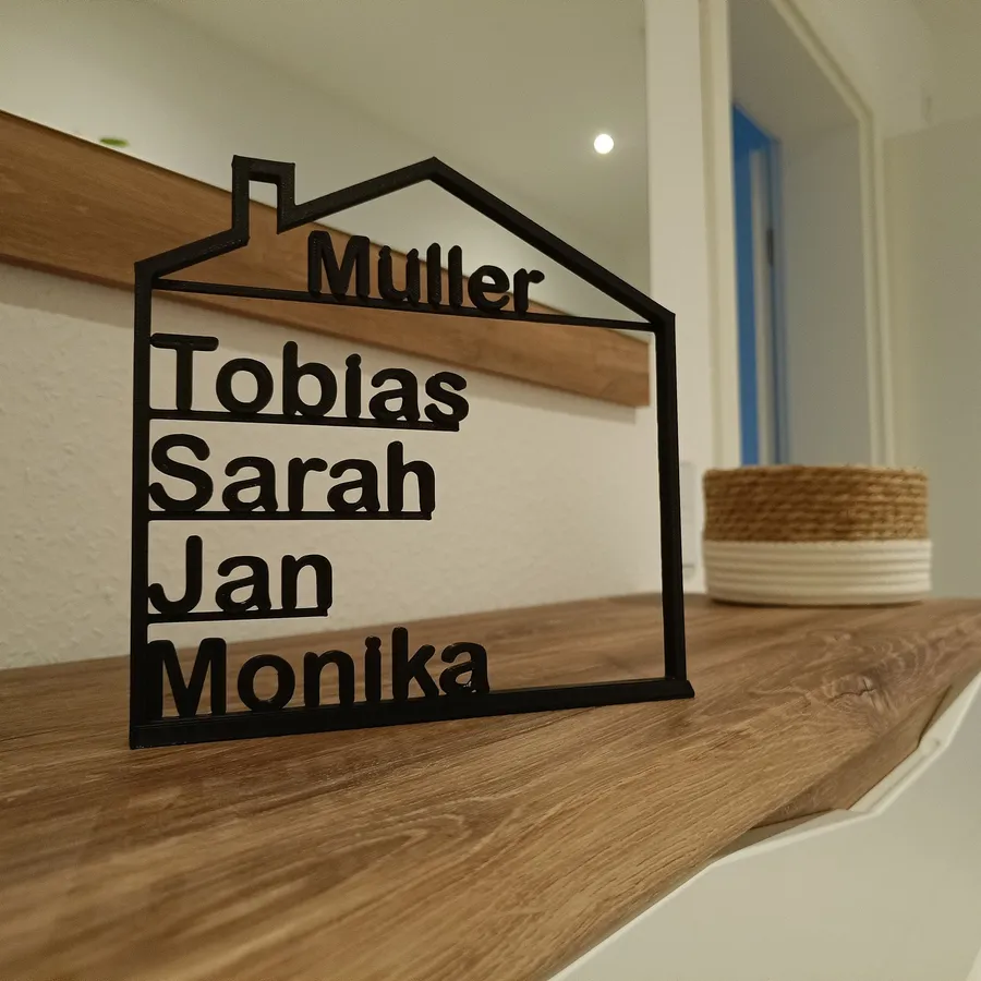 Familienschild Personalisiert