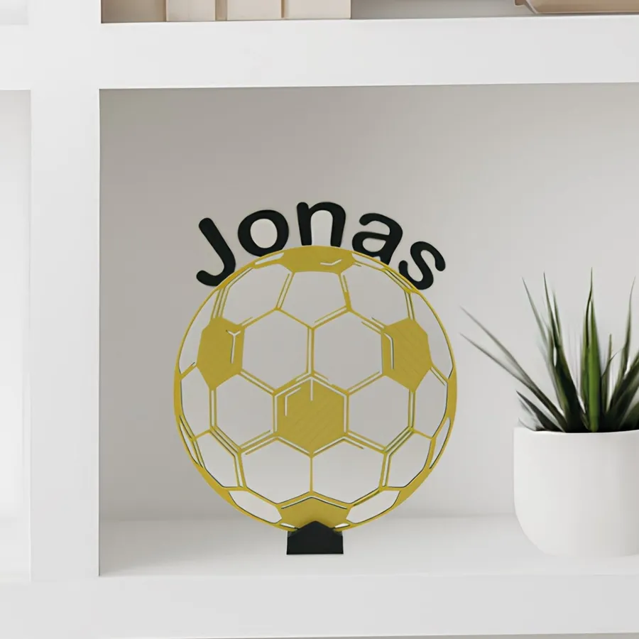 Fußball Figur One Line Art Personalisiert