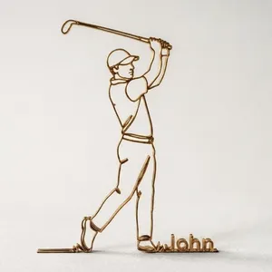 Golfer Figur One Line Art Personalisiert – Ansicht 6