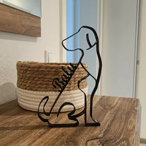 Hund Figur One Line Art Personalisiert – Ansicht 3