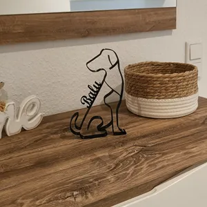 Hund Figur One Line Art Personalisiert – Ansicht 4