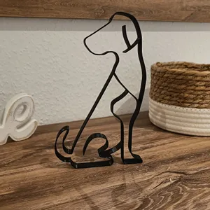 Hund Figur One Line Art Personalisiert – Ansicht 6