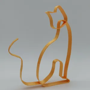 Katze Figur One Line Art Personalisiert – Ansicht 6