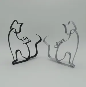 Katze Figur One Line Art Personalisiert – Ansicht 7