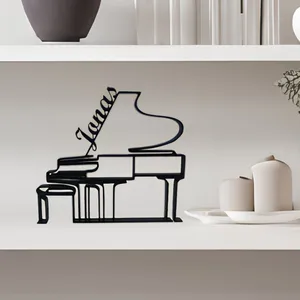 Klavier Figur One Line Art Personalisiert – Ansicht 2