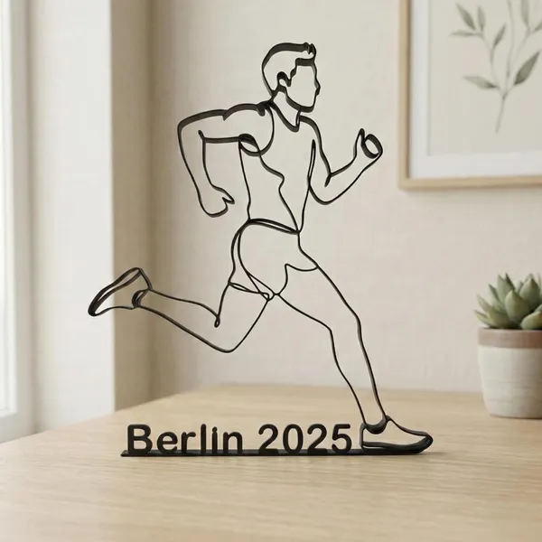 Marathon Läufer Figur Personalisiert