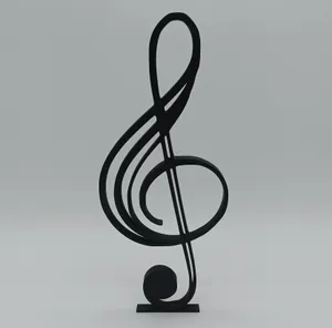 Notenschlüssel Figur One Line Art – Ansicht 2