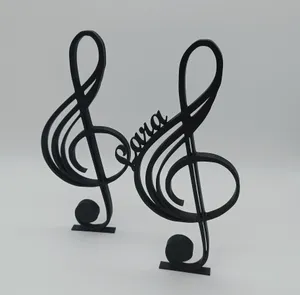 Notenschlüssel Figur One Line Art – Ansicht 3