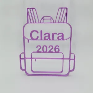 Personalisierter Schulranzen 3D Druck Line Art – Ansicht 10