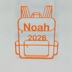 Personalisierter Schulranzen 3D Druck Line Art – Ansicht 9