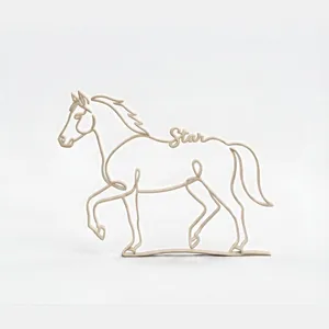 Pferd Figur One Line Art Personalisiert – Ansicht 2