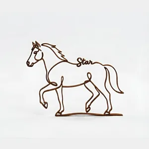 Pferd Figur One Line Art Personalisiert – Ansicht 4