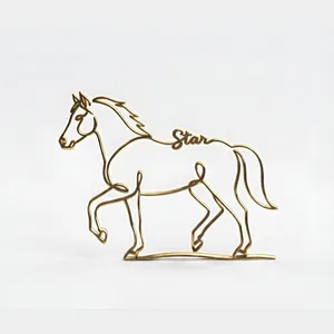 Pferd Figur One Line Art Personalisiert – Ansicht 6