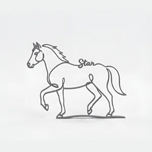Pferd Figur One Line Art Personalisiert – Ansicht 7